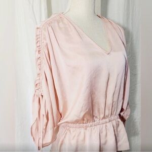 Vince Camuto Satin Blouse NWOT - blush pink XS